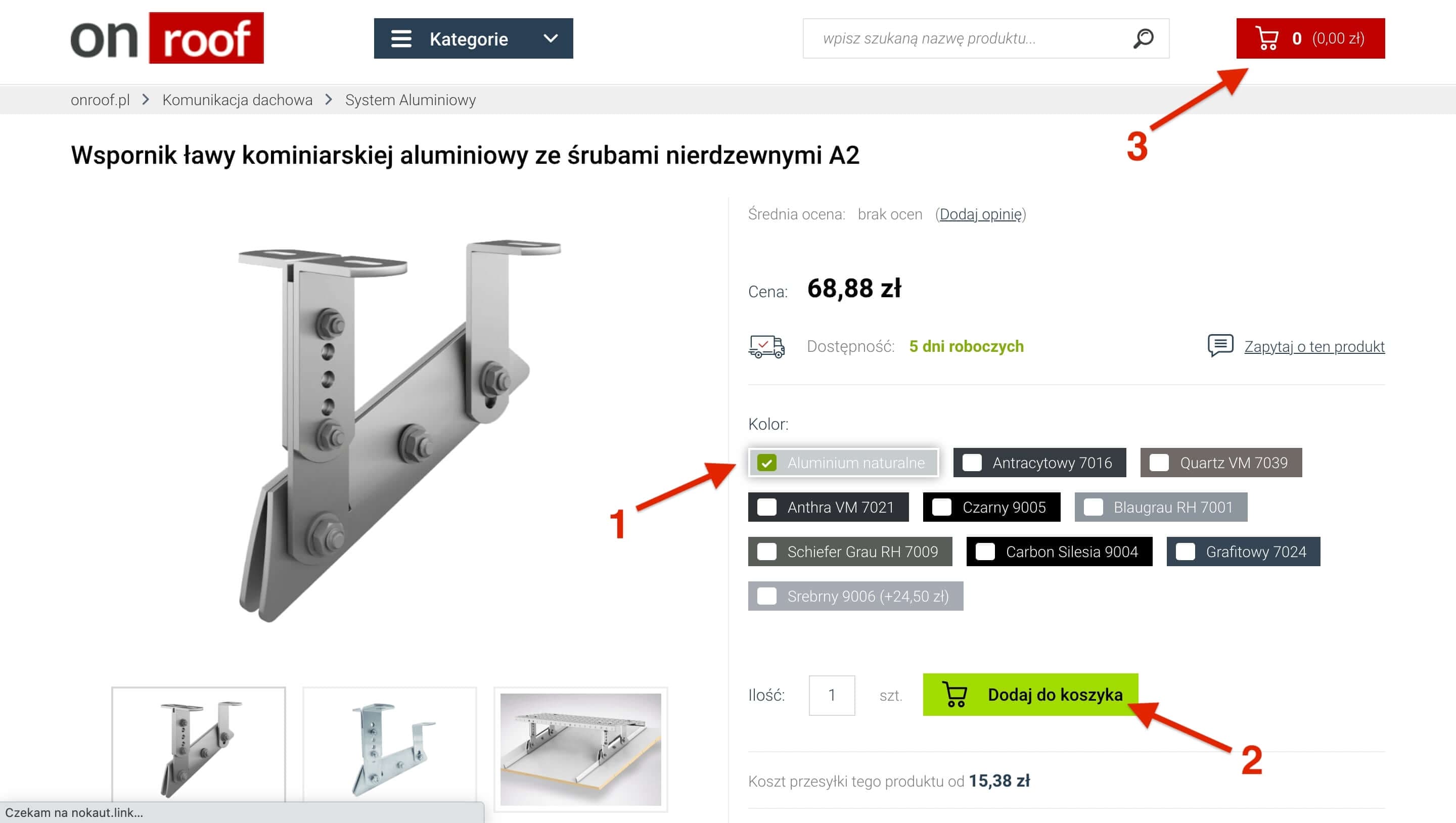 Jak kupować - instrukcja obsługi sklepu onroof.pl - screen 3