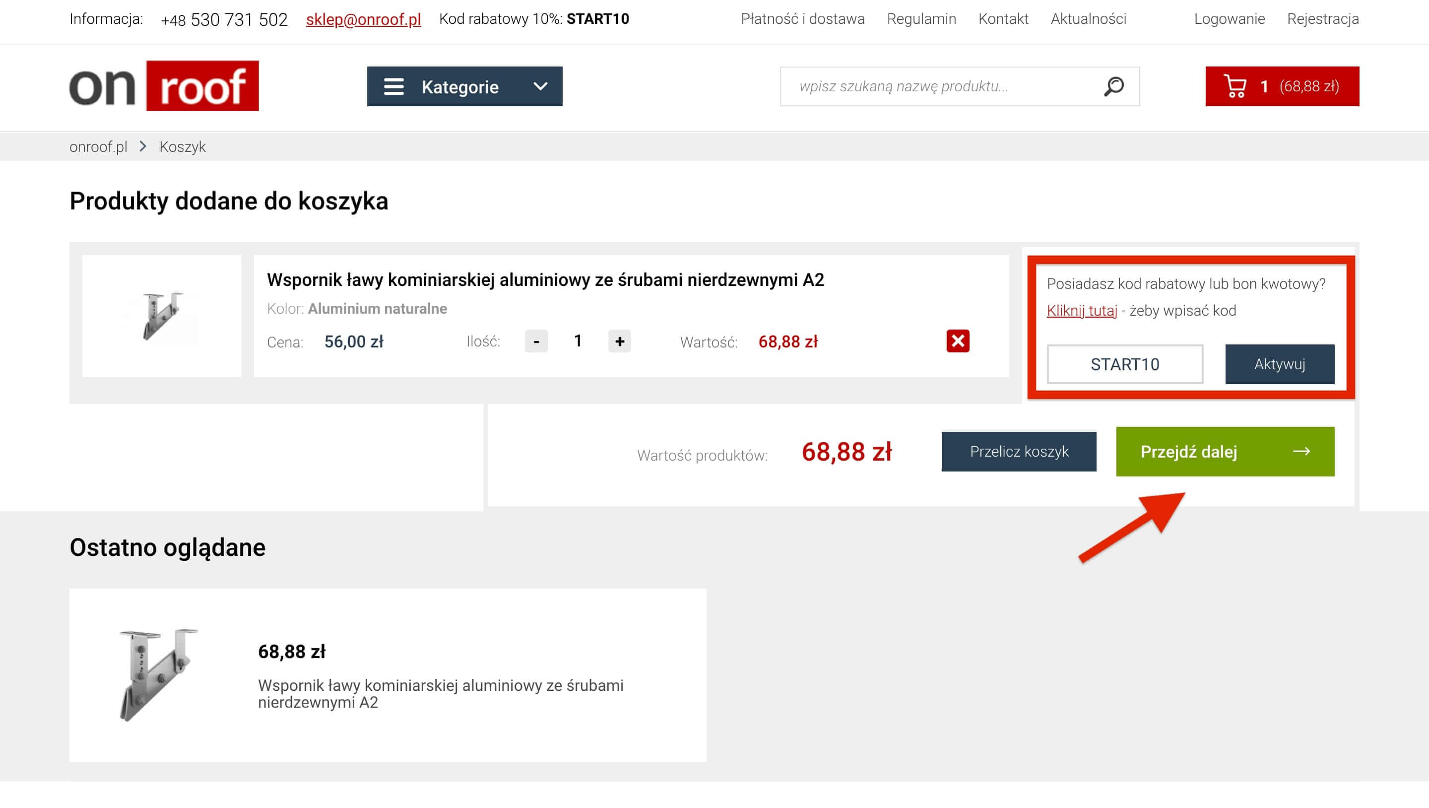 Jak kupować - instrukcja obsługi sklepu onroof.pl - screen 5