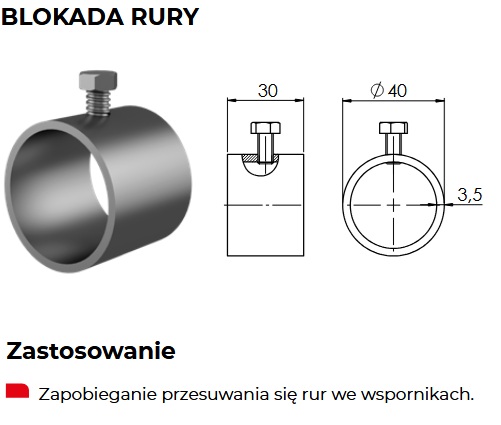 Blokada rury śniegowej ceda