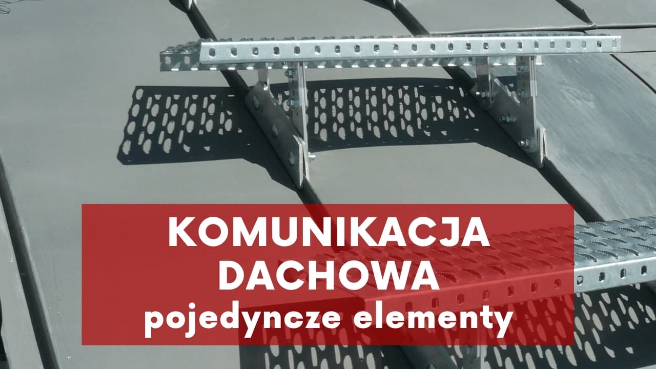 Komunikacja dachowa - Ławy kominiarskie na rąbek z aluminium