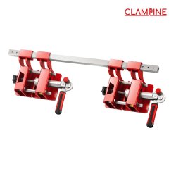 CLAMPINE LA – mobilny wspornik serwisowy do montażu drabiny | 2‑szt. zestaw, rąbek stojący, kąt 25–55°