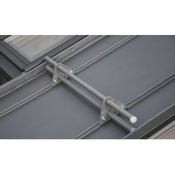ZESTAW: Płotek przeciwśniegowy aluminiowy podwójny do rąbka tradycyjnego 2 mb 