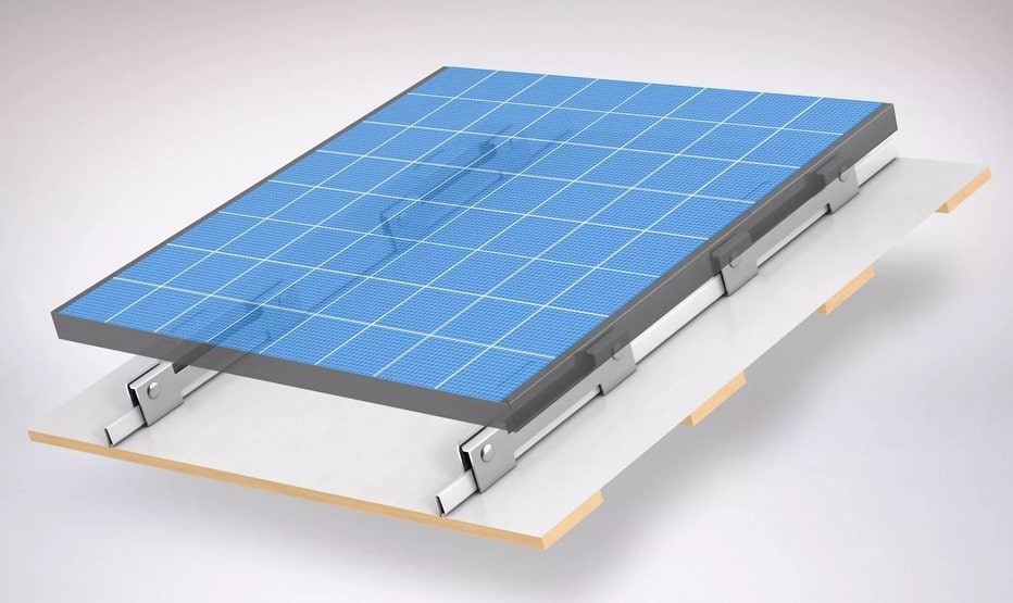 Wspornik paneli solarnych i fotowoltaicznych do blach panelowych na rąbek onroof